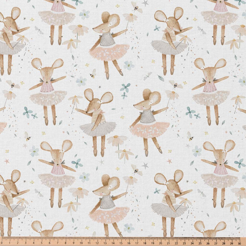 Printed Cotton AIZELLE White / Blue